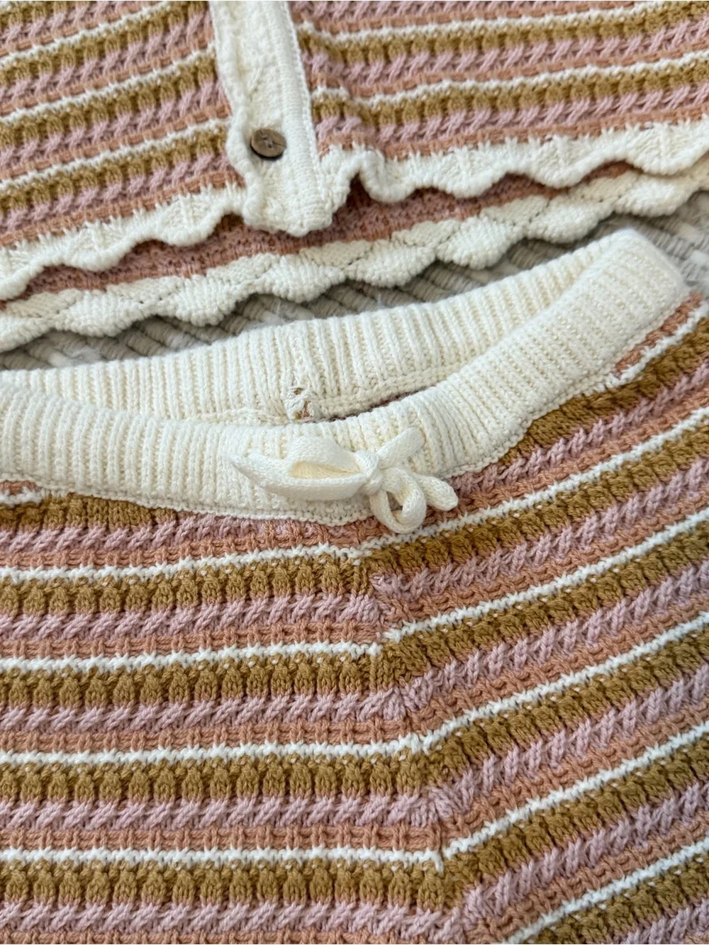 NWOT Rylee + Cru Striped Knit Two-Piece Tank & Shorts Set - 4-5Y